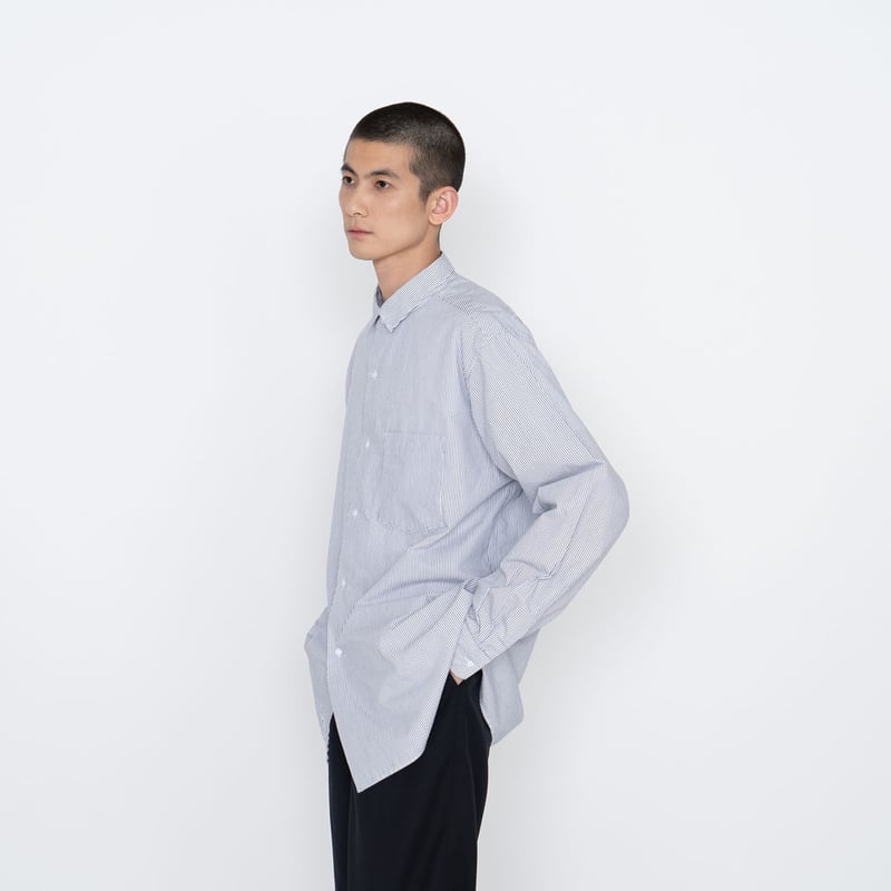 nanamica Regular Collar Stripe Wind Shirt / SUG