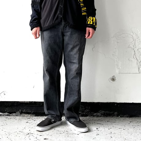 OLD PARK CROSS JEANS - BLACK - sizeM / OPJ-06 / OLDPARK オールド パーク クロス ジーンズ - ブラック M