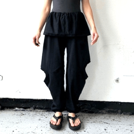 OLD PARK TEE PANTS - BLACK  / OPT-12 / オールド パーク Tee パンツ - ブラック