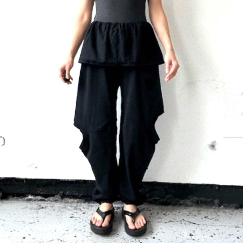 OLD PARK TEE PANTS - BLACK / OPT-12 / オールド パーク