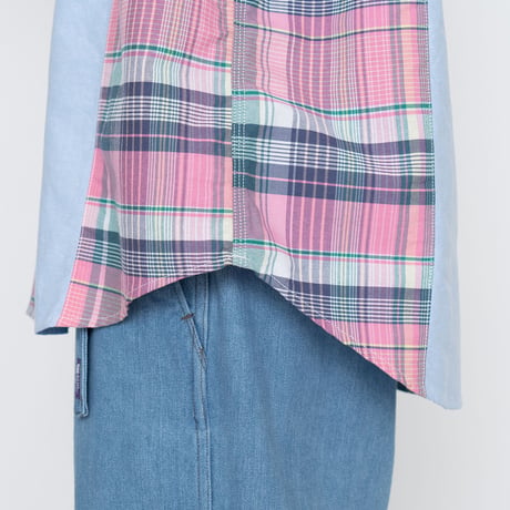THE NORTH FACE PURPLE LABEL Patchwork H/S Shirt / NT3209N /パープルレーベル　パッチワーク　HSシャツ