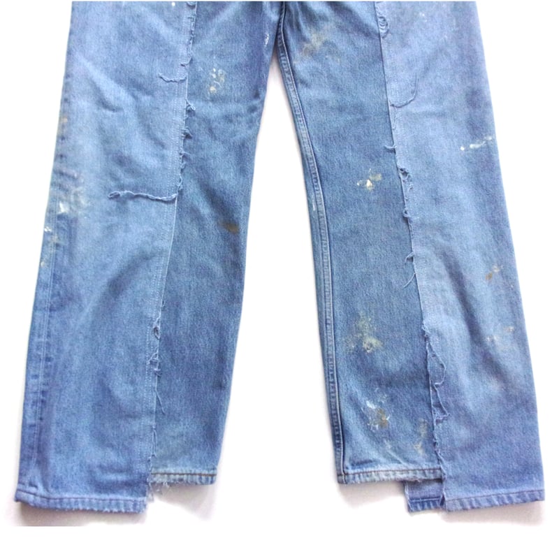 OLDPARK PAINTED BAGGY JEANS - BLUE - sizeM / OP