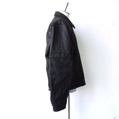 OLD PARK ZIP UP WORK JACKET-LEATHER- sizeL / OP-516 / OLDPARK オールドパーク レザー ワークジャケット