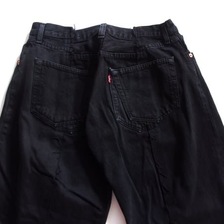 OLD PARK BAGGY JEANS - BLACK - sizeM / OP-426 / OLDPARK オールドパーク バギージーンズ　デニム ブラック Mサイズ