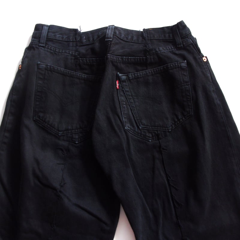 OLD PARK BAGGY JEANS - BLACK - sizeM / OP-426 /