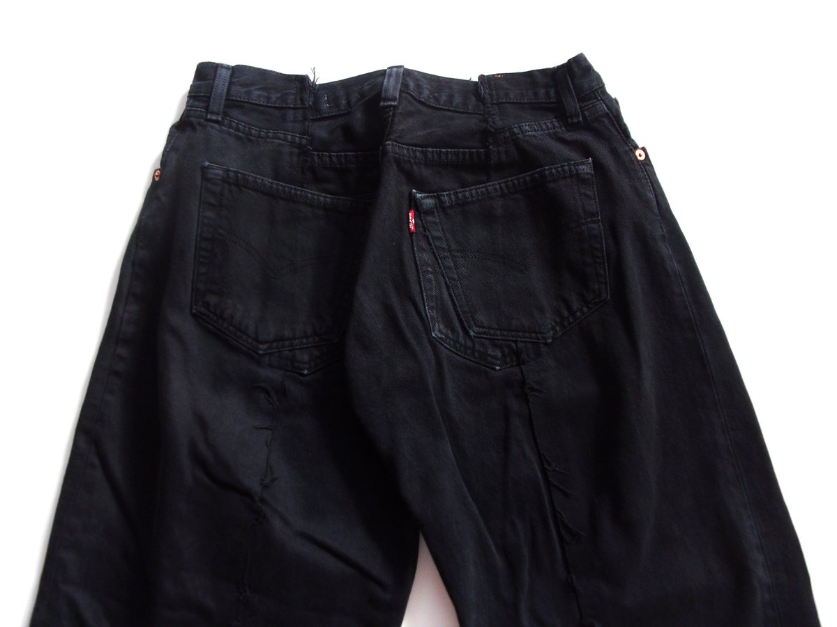 OLD PARK BAGGY JEANS - BLACK - sizeM / OP-426 /