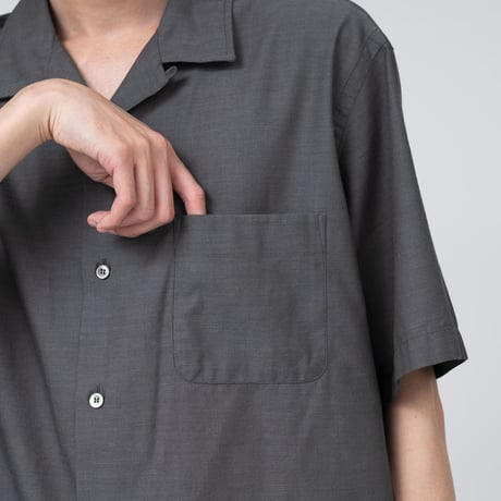 nanamica Open Collar Panama S/S Shirt / S25SG119 /ナナミカ　オープンカラーシャツ【2025SS】