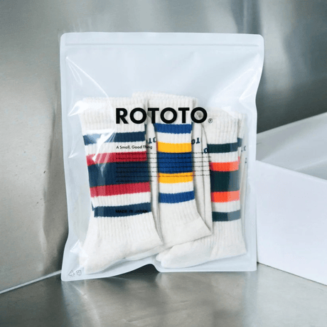 ROTOTO 3 PACK EVERYDAY ATHLETIC SOCKS / R1622 / ロトト 3パック エブリデイ アスレチック ソックス 3足セット