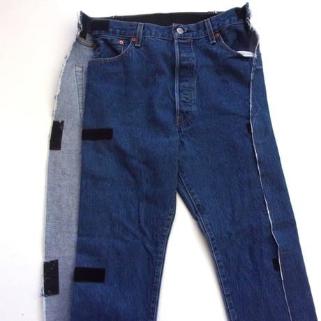 OLD PARK ADAPT JEANS- BLUE - sizeL / OP-512 / OLDPARK オールドパーク アダプト ジーンズ　デニム ブルー Lサイズ