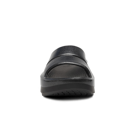 OOFOS (ウーフォス) OOmega OOahh Luxe - Black Sparkle ｰ ウーフォス ウーメガ ウーアー ラックス 厚底リカバリーサンダル