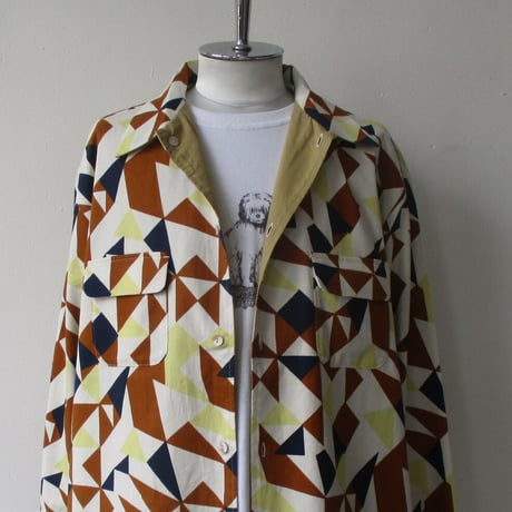 its inconspicuous presence Niche (ニッチ) Reversible Patterned Shirts Jacket / F20-igas-09