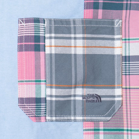 THE NORTH FACE PURPLE LABEL Patchwork H/S Shirt / NT3209N /パープルレーベル　パッチワーク　HSシャツ