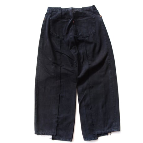 OLD PARK BAGGY JEANS - BLACK - sizeM / OP-426 / OLDPARK オールドパーク バギージーンズ　デニム ブラック Mサイズ