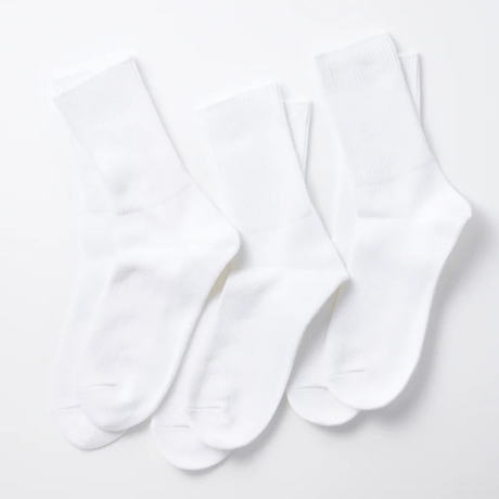 ROTOTO ORGANIC DAILY 3 PACK RIBBED CREW SOCKS / R1427-222 / ロトト オーガニック　3足パック クルーソックス