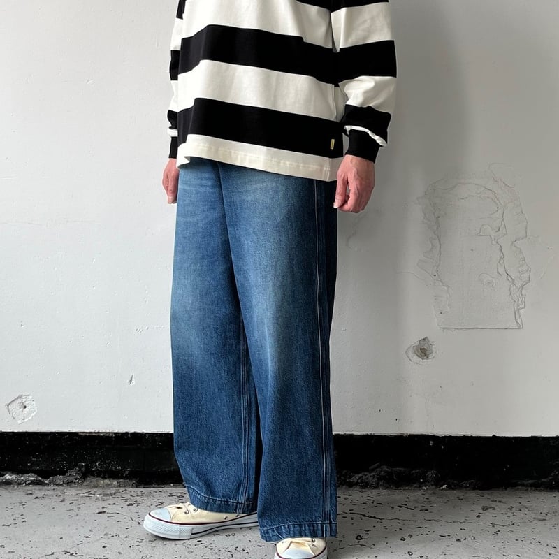 FARAH Maximum Wide Straight Pants -Indigo Vinta