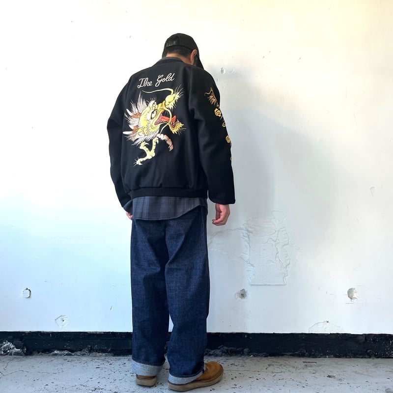 GOLD WOOL MELTON×ACETATE SOUVENIR JACKET 