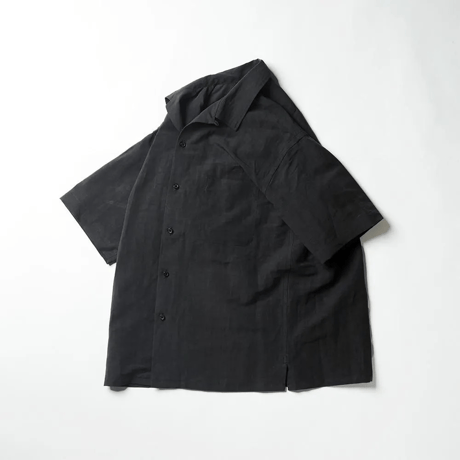 AVontade Open Collar Shirts S/S - Cotton/Linen Chambray- VTD-0383-SH- コットンリネン オープンカラー【2025SS新色】
