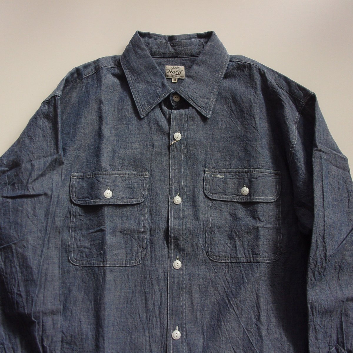 GOLD シャンブレーオープンシャツ GOLD / ゴールド BLUE CHAMBRAY WORK SHIRT-