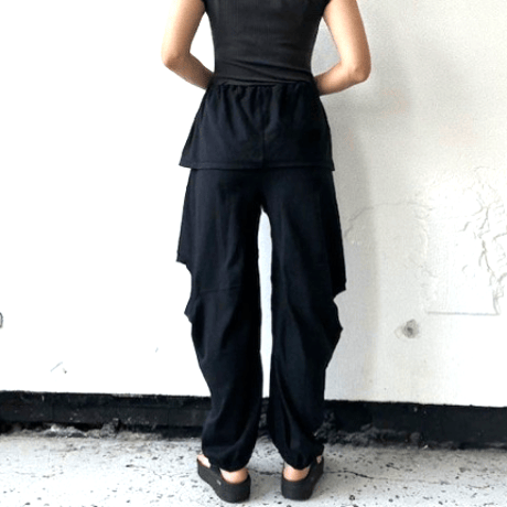 OLD PARK TEE PANTS - BLACK  / OPT-12 / オールド パーク Tee パンツ - ブラック