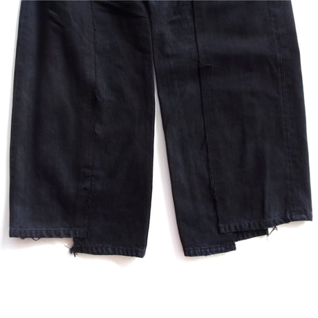 OLD PARK BAGGY JEANS - BLACK - sizeM / OP-426 / OLDPARK オールドパーク バギージーンズ　デニム ブラック Mサイズ