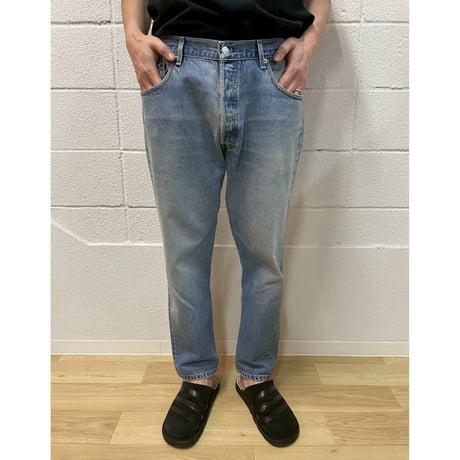 OLD PARK OFFSET JEANS - BLUE - sizeM / OP-511 / OLDPARK オールドパーク オフセットジーンズ ブルー Mサイズ