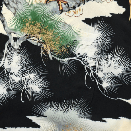 GOLD(ゴールド)   ALOHA SHIRT “KING OF THE SKY” / GL39545 /ゴールド レーヨン壁縮緬（かべちりめん）アロハシャツ