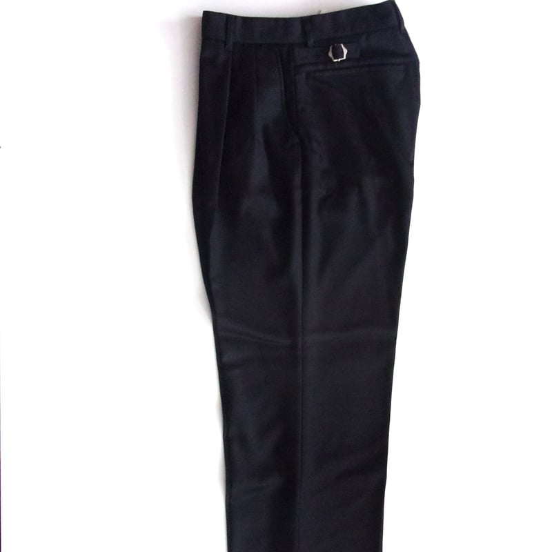 FARAH Two Tuck Side Adjustable Pants-Wool-/ FR0