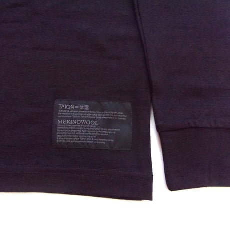 TAION メリノウール アンダーウェア ロングスリーブ Tシャツ-U03MWMT-MOUNTAIN LINE/ メリノウール100%のアンダーウェア