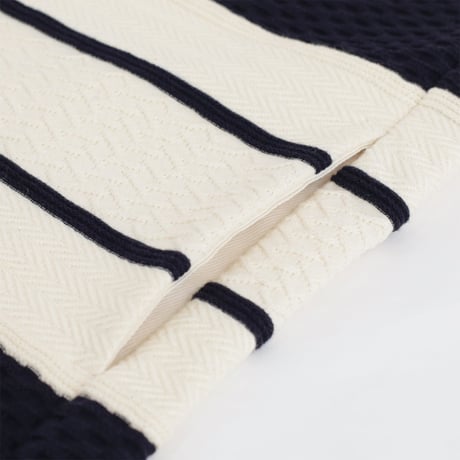 Curly&co CURLY/カーリー CABLE JACQUARD VEST -border- / 241-200212BD / ケーブルジャガード ベスト