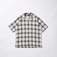 AVontade Open Collar Shirts SS -Cotton/Rayon Shadow Check-VTD-0383-SH アボンタージ オープンカラーシャツ チェック【2026SS】