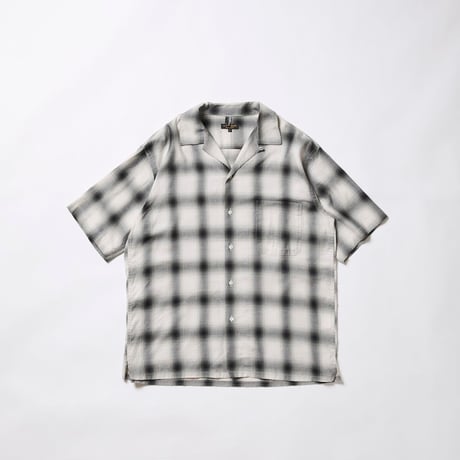 AVontade Open Collar Shirts SS -Cotton/Rayon Shadow Check-VTD-0383-SH アボンタージ オープンカラーシャツ チェック【2026SS】