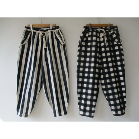 【30%Off】GOLD(ゴールド)  BLEED STRIPES BLEED CHECK COTTON WEATHER OVER PANTS