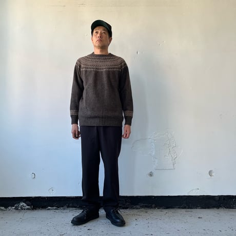 NOR'EASTERLY ノアイースタリー/ L/S CREW 2TONE / 2トーンノルディックセーター