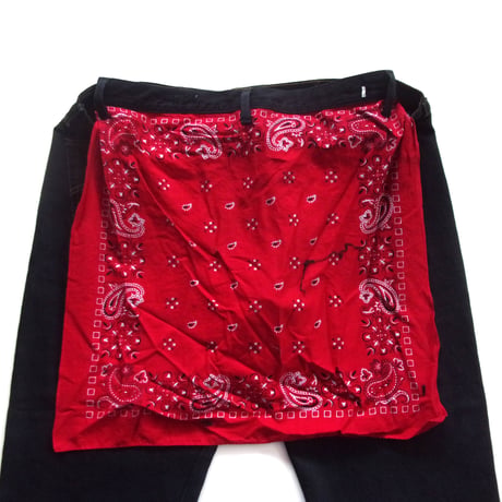 OLD PARK OFFSET JEANS - BLACK - sizeL / OP-511 / OLDPARK オールドパーク オフセットジーンズ ブラック Lサイズ
