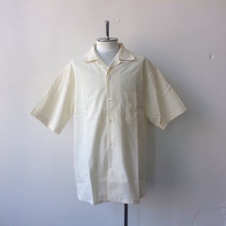 AVontade Open Collar Shirts S/S - Cotton/Linen Chambray- VTD-0383-SH- コットンリネン オープンカラー【2025SS新色】