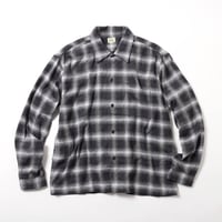 GOLD｜東洋エンタープライズ COTTON SILK NEP CHECK OPEN SHIRT-BLACK-/GL29754/ コットン シルクネップ チェックオープンシャツ 【2026FW】