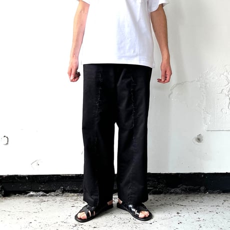OLD PARK BAGGY WORK PANTS - BLACK -L  / OPRK-01 / OLDPARK オールド パーク バギー パンツ　ブラック -L