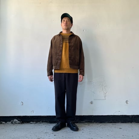 NOR'EASTERLY ノアイースタリー/ L/S CREW 2TONE / 2トーンノルディックセーター
