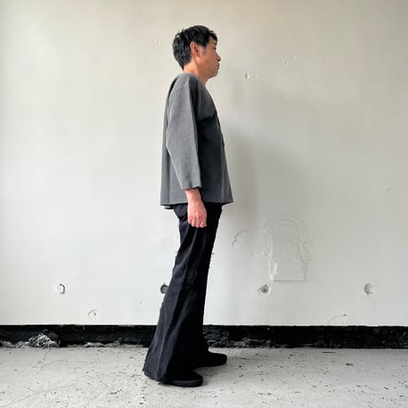 OLD PARK W POCKET FLARE JEANS - BLACK - sizeL / OP-432 / OLDPARK オールドパーク Wポケット フレアー ジーンズ  ブラック Lサイズ