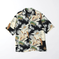 GOLD(ゴールド)   ALOHA SHIRT “KING OF THE SKY” / GL39545 /ゴールド レーヨン壁縮緬（かべちりめん）アロハシャツ
