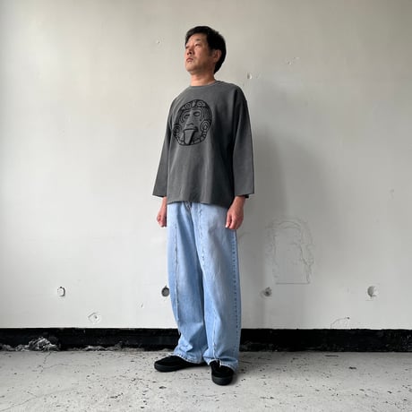 OLD PARK BAGGY JEANS - BLUE - sizeM / OP-426 / OLDPARK オールドパーク バギージーンズ　デニム ブルー Mサイズ