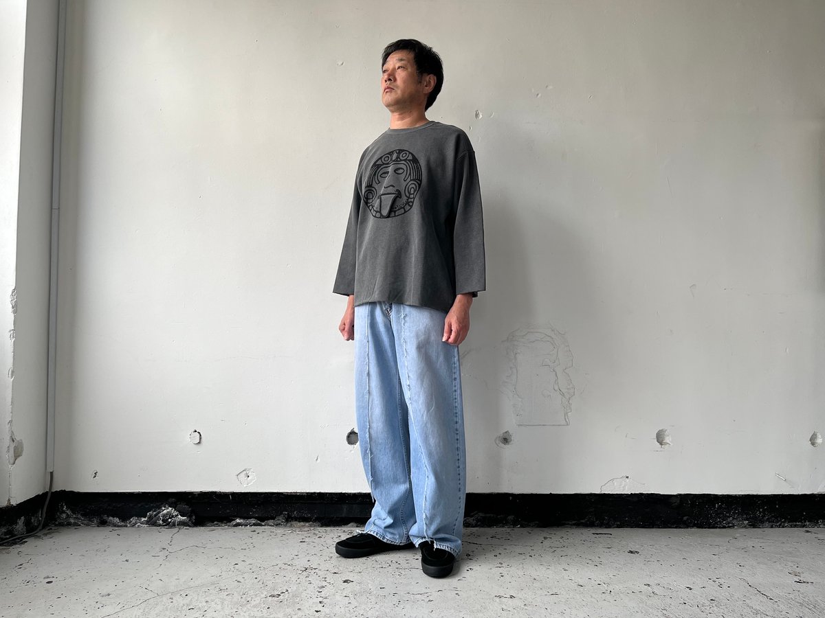 OLD PARK BAGGY JEANS - BLUE - sizeM / OP-426 / 