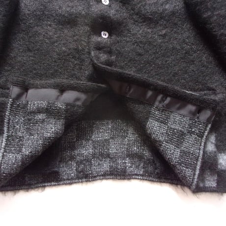 TODAY edition CHECKER MOHAIR CARDIGAN -BLUE- / P-005 / トゥデイエディション チェッカー モヘアカーディガン-ブルー