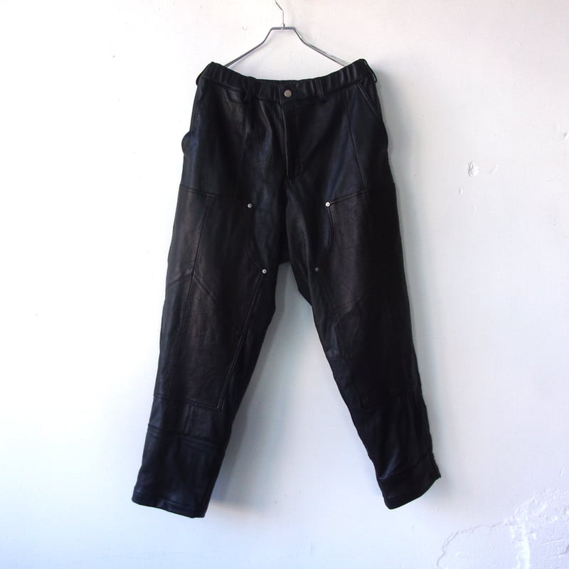 OLDPARK DOUBLE KNEE LEATHER PANTS - sizeM / OP- OLDPARK DOUBLE KNEE LEATHER PANTS - sizeM / OP-