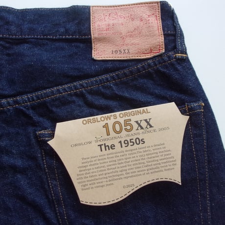 orSlow / 105XX THE 1950S SELVEDGE DENIM -01-1050XX-81- / オアスロウ  105XX 1950S ダブルエックス セルビッチデニム 20周年モデル