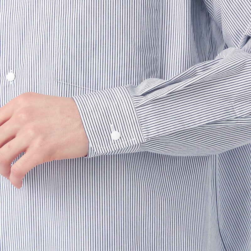 nanamica Regular Collar Stripe Wind Shirt / SUG