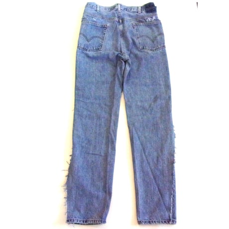 OLD PARK OVERLAY JEANS- BLUE - sizeL / OP-517 / OLDPARK オールドパーク オーバーレイジーンズ　デニム ブルー Lサイズ