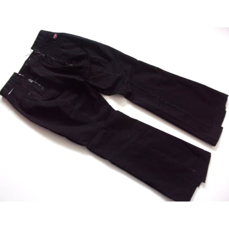 OLD PARK FLARE WORK PANTS - BLACK -M  / OPRK-02 / OLDPARK オールドパーク フレアー ワークパンツ　ブラック -M