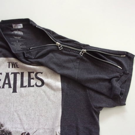 OLD PARK Zip Shoulder Tee #Vintage / OPT-17 / OLDPARK オールドパーク ジップショルダー Tシャツ Beatles