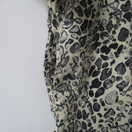 GOLD/ゴールド TILE LEOPARD COTTON SLAB S/S OPEN SHIRT-GL-38298-/レオパード シャツ　半袖
